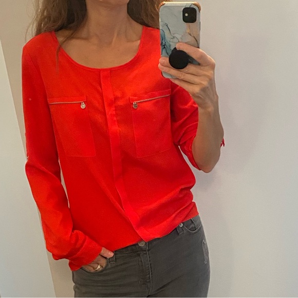 Anne Klein red blouse size S - Picture 11 of 12